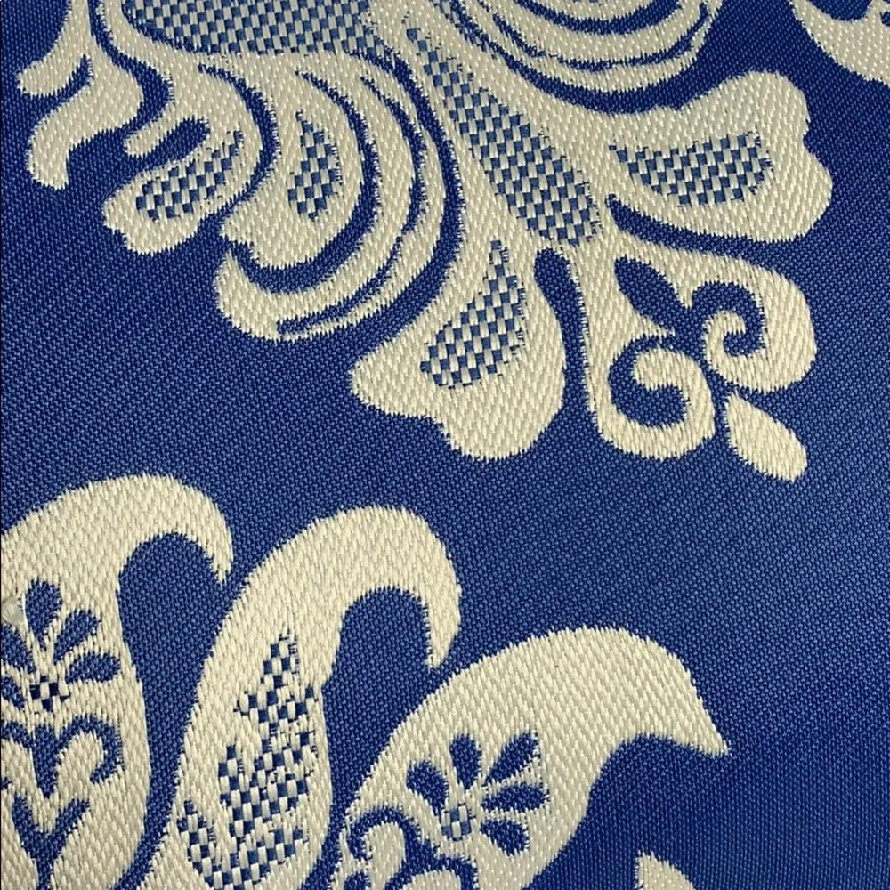 24x16 Blue‎ Cream Floral Pillow